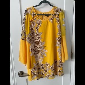 Vibrant yellow Umgee Dress, size Large